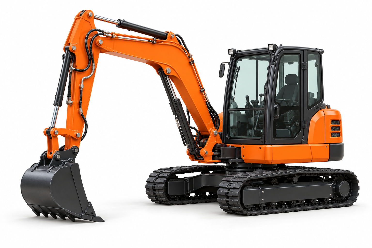 Excavator hydraulic cylinder application — illustrative image